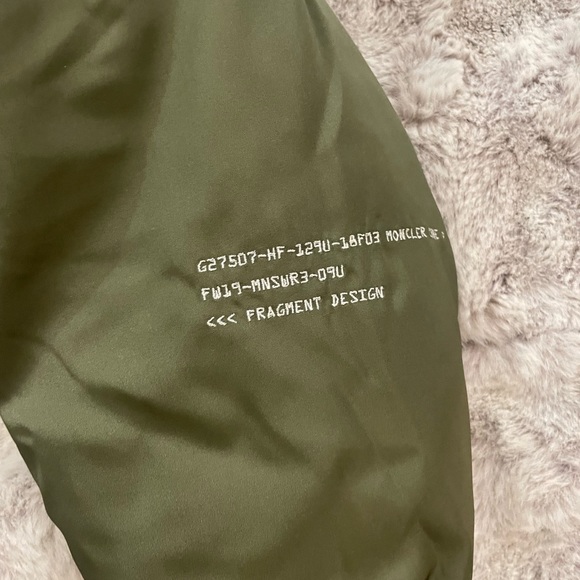 7 Moncler Fragment Reversible Printed Shell Down Bomber Jacket Sz 2/M - Picture 10 of 15